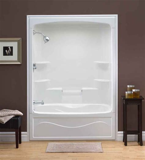 home depot tub shower combo|tub shower enclosures one piece.